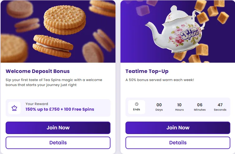 Exclusive Bonuses at Tea Spins
